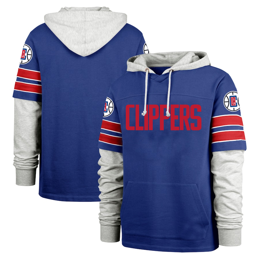 Men Los Angeles Clippers blue 2024 NBA hoodie->sacramento kings->NBA Jersey